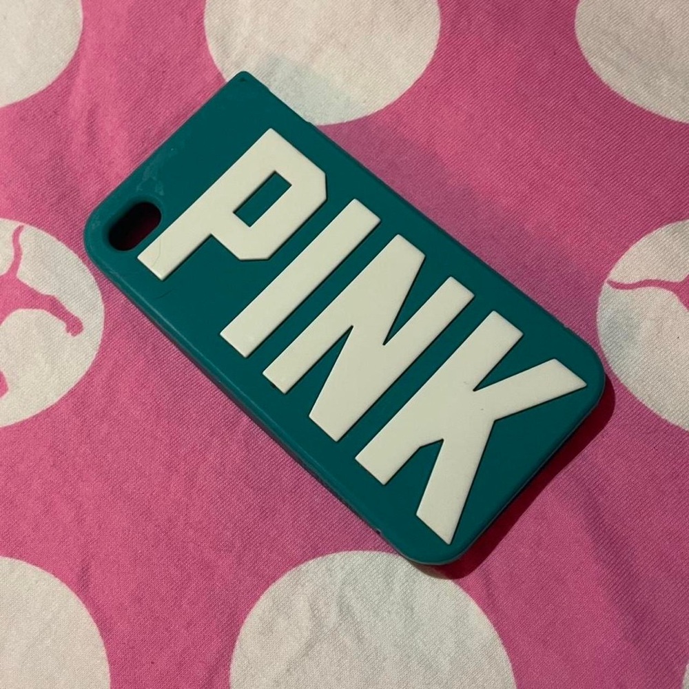 Vintage VS PINK iPhone Case • Teal / White Silicone Case